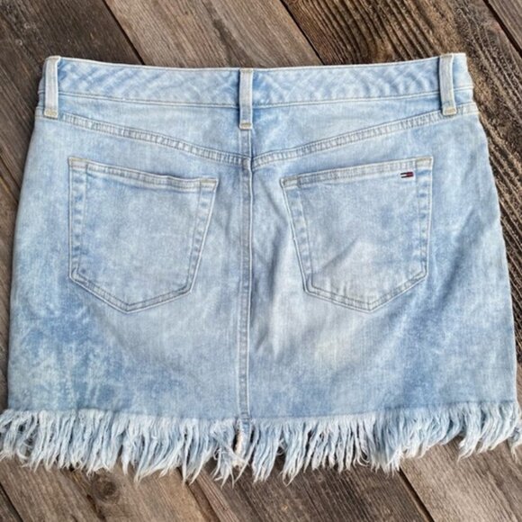 Frilled Mini Denim Skirt - Picture 2 of 2